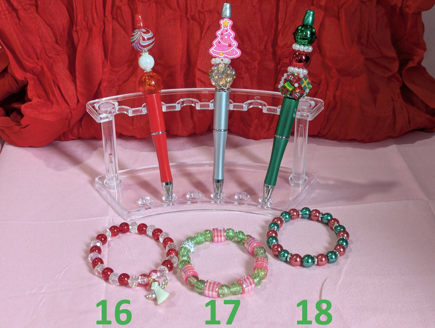 Christmas Pen and Bracelet Set