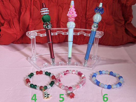 Christmas Pen and Bracelet Set