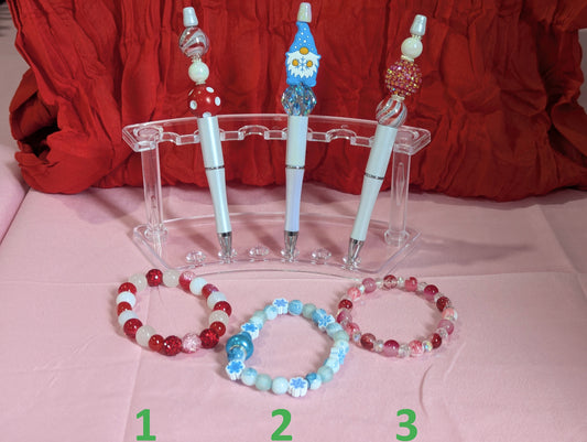 Christmas Pen and Bracelet Set