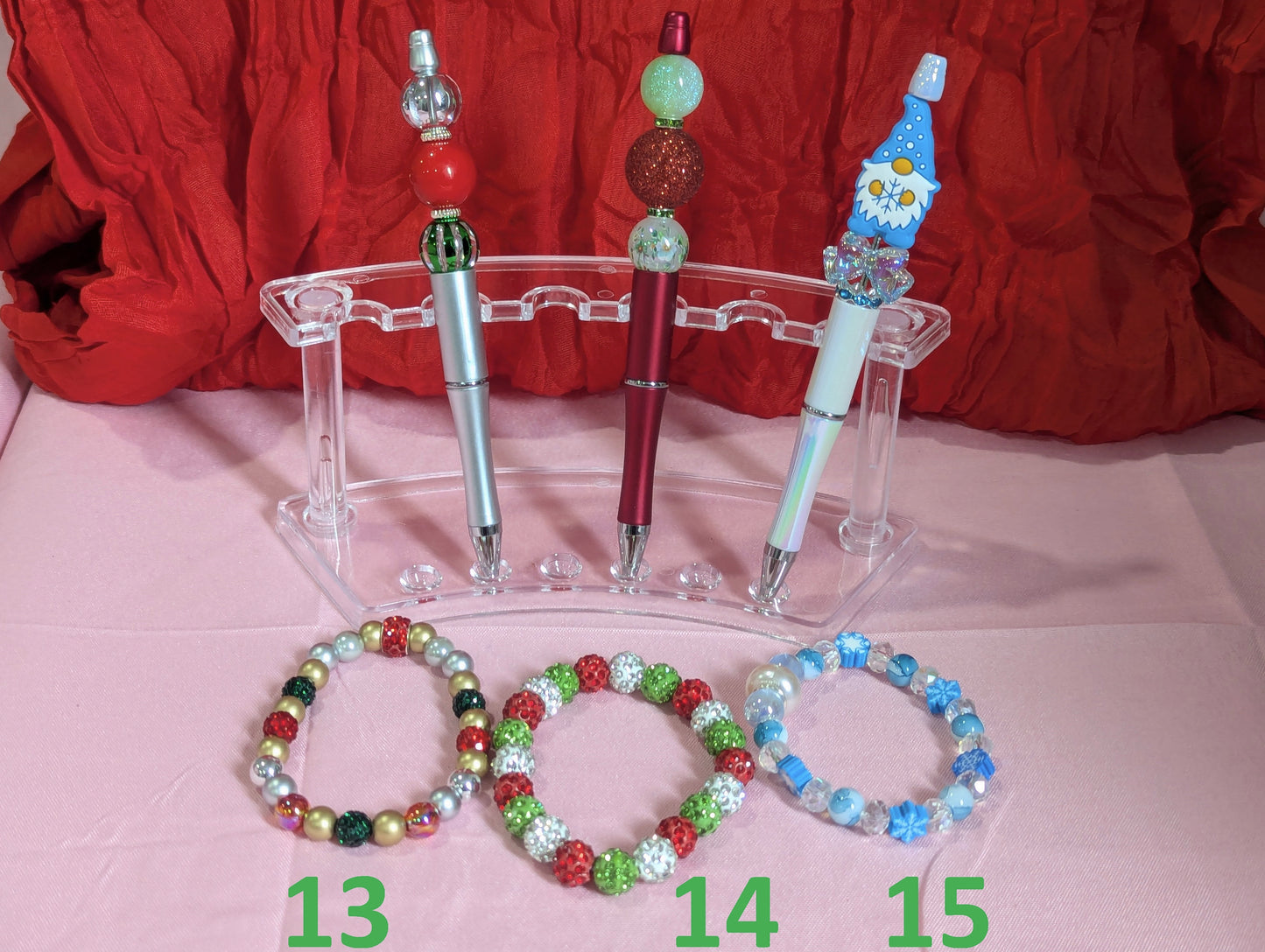 Christmas Pen and Bracelet Set