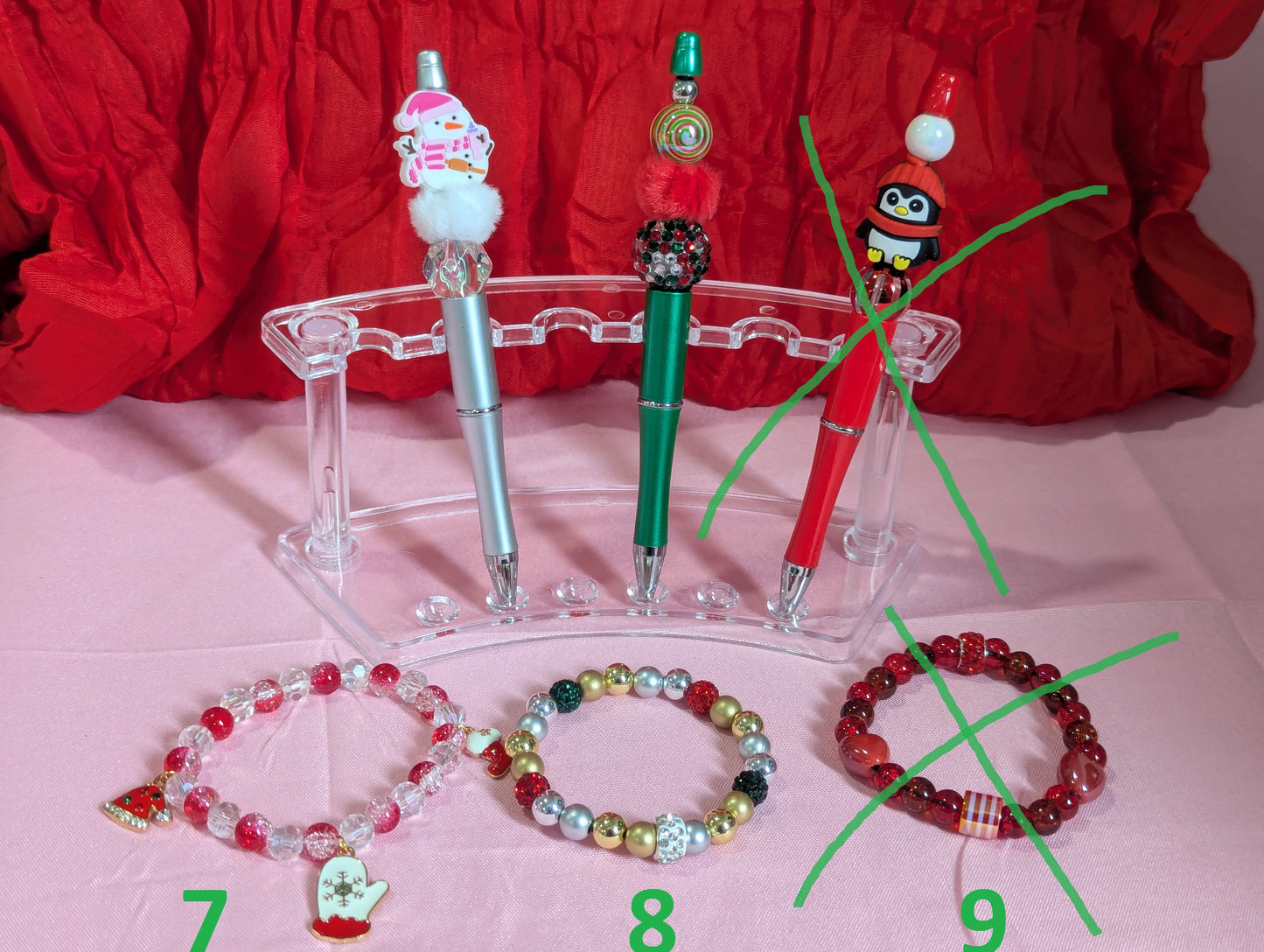 Christmas Pen and Bracelet Set